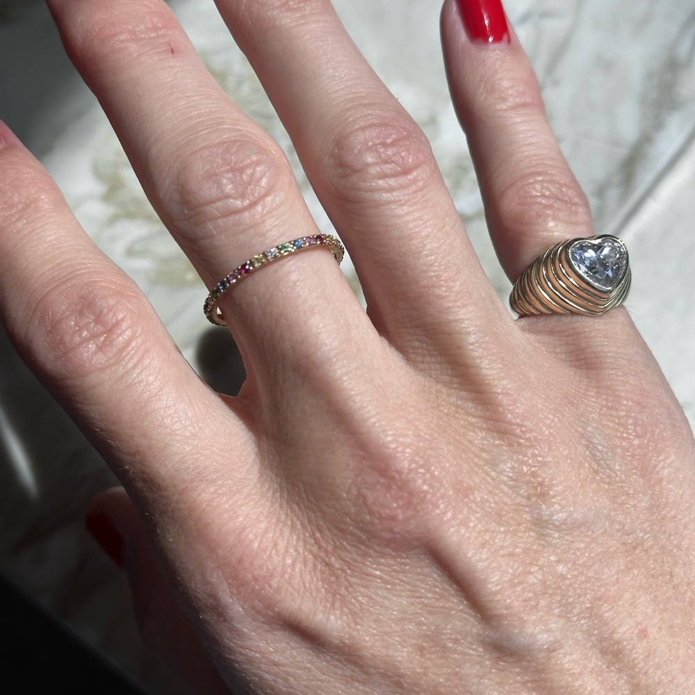 Solid gold & sapphire Eternity Band